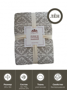 Двуспальный плед 150x210 (BLPL-704-998-3)