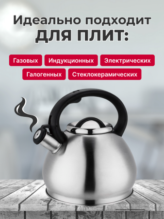 Чайник для плиты со свистком KC-6 + подарок (CHA-7529-75299)
