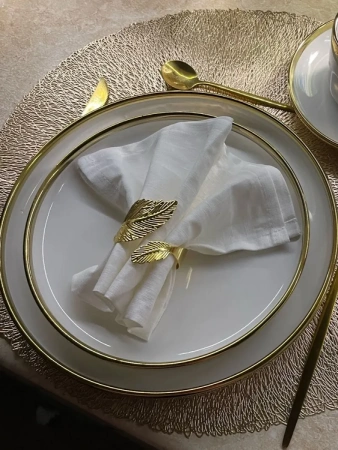 Набор льняных сервировочных салфеток на стол 6 шт. BLS1-7175-46623