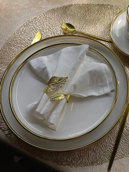 Набор льняных сервировочных салфеток на стол 6 шт. BLS1-7175-46623