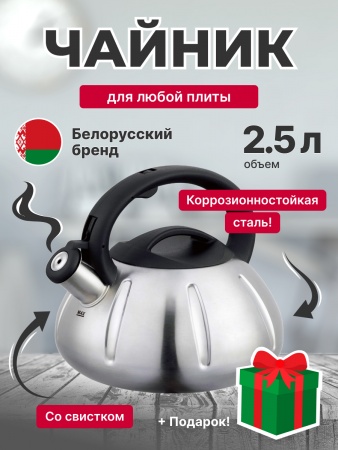 Чайник для плиты со свистком KC-5 + подарок (CHA-4793-02702-1)